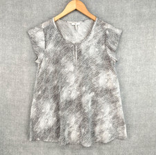 Joie Top Women Extra Small Gray 100% Silk Boh...