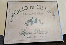  Insegna in legno OLIO DI OLIVA 12x20" decorazione cucina look vintage
