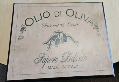 OLIO DI OLIVA 12x20'' Kitchen Decor Wooden Sign vintage Look
