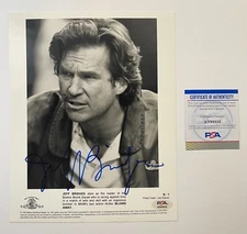 JEFF BRIDGES SIGNED AUTOGRAPHED 8X10 PHOTO BIG LEBOWSKI THE OLD MAN PSA COA B