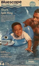 Bluescape Blue Shark Split Inflatable Swim Ring Pool Float for Kids, 3-6, Unisex