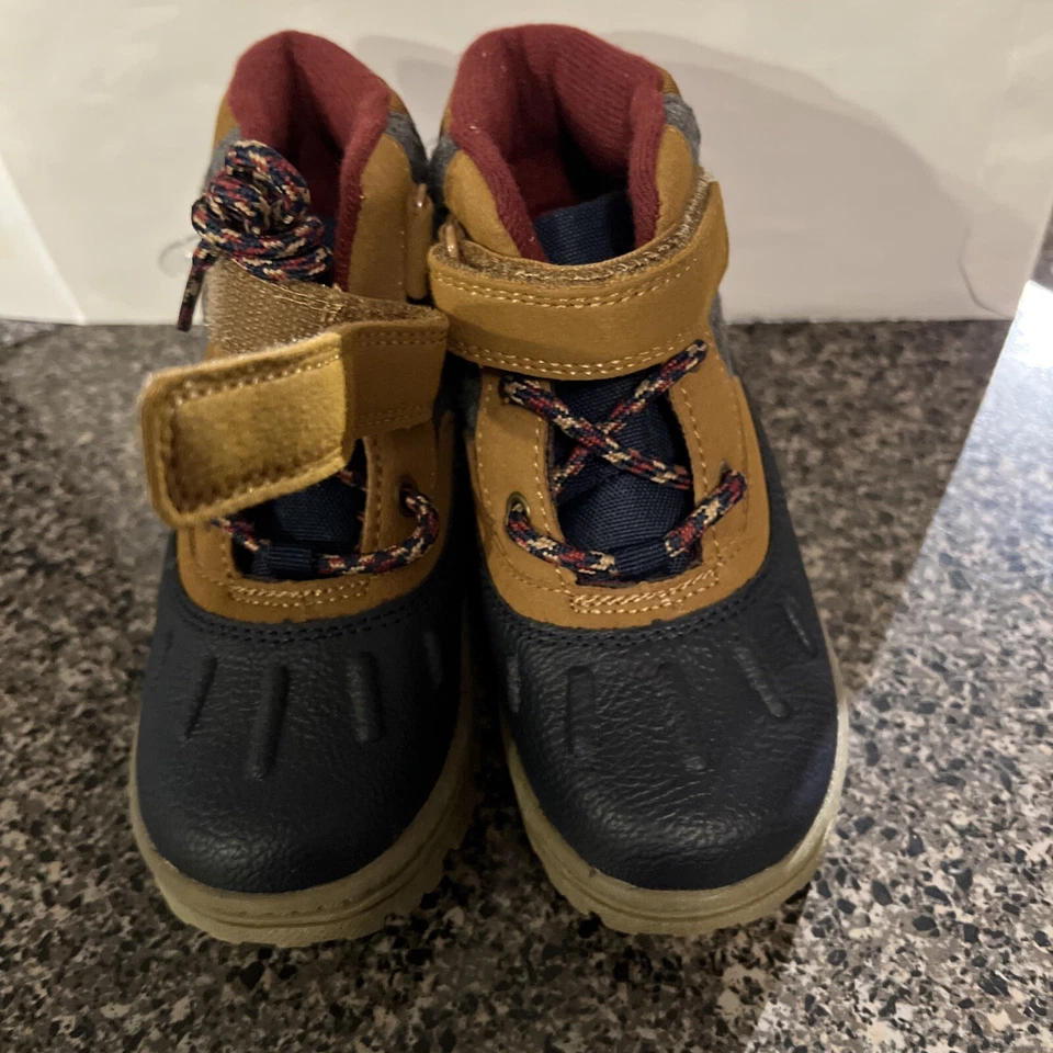 EUC Carter's Boys Freddie Duck Boot Tan/Navy Infant Toddler Size 10New No Box - Image 4 of 4