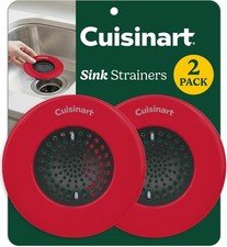 Cuisinart Sink Strainers- 2 Pack Kitchen Sink Drain Strainer Food Catcher with