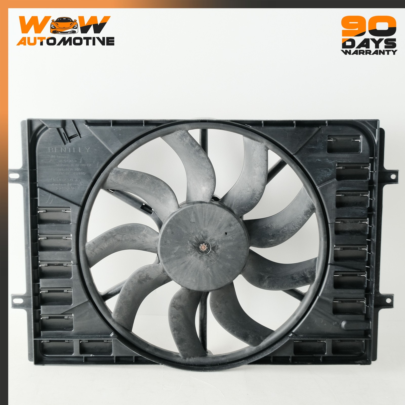 04-19 BENTLEY CONTINENTAL GTC RADIATOR COOLING FAN BLADE MOTOR 3W0121205B OEM