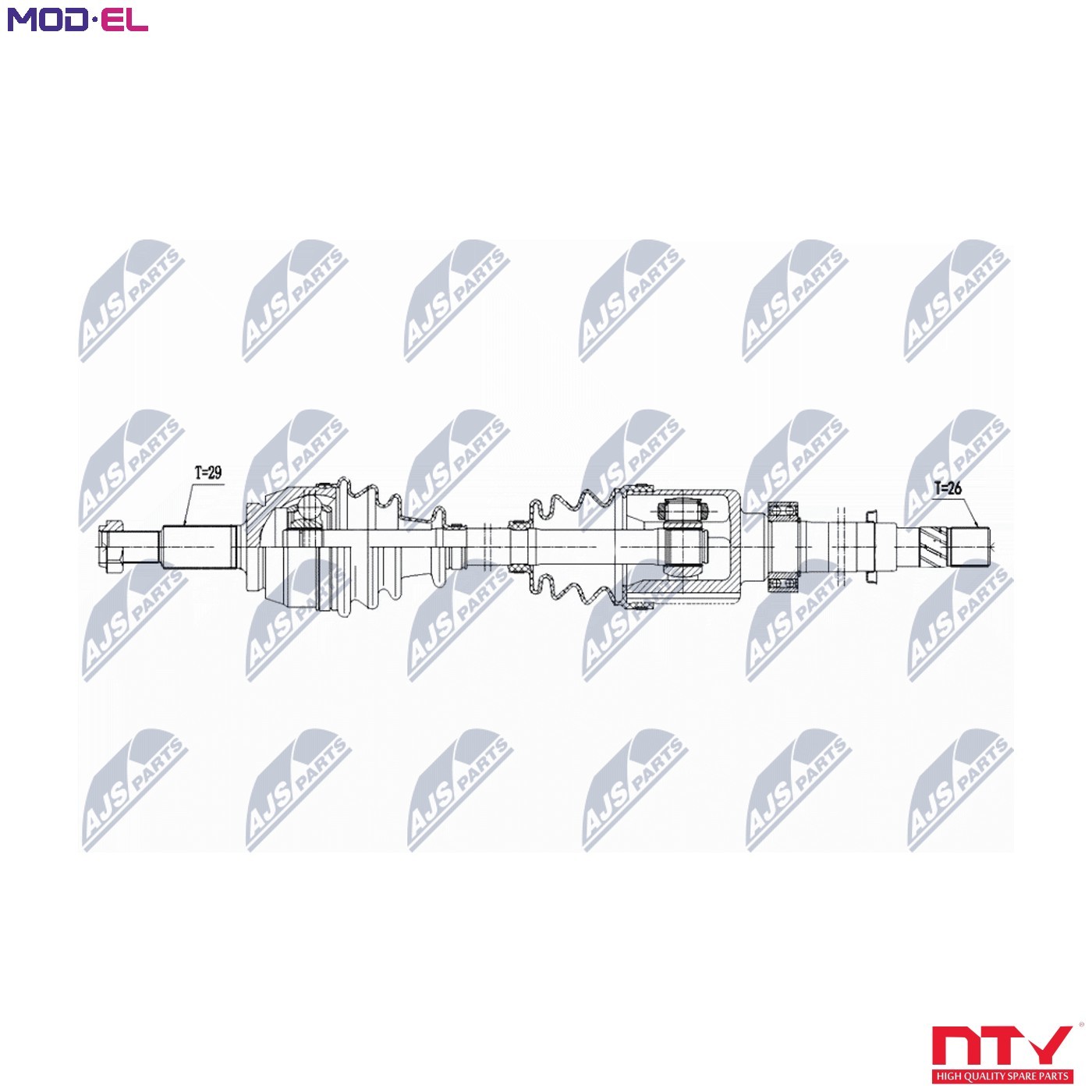 DRIVE SHAFT NPW-RE-198 FOR RENAULT SCÉNIC/GRAND K9K647/646/649/846/648 1.5L