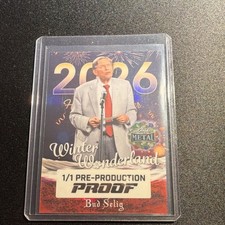 Leaf 2025 Metal Happy Holidays Winter Wonderland Bud Selig 1/1 Proof BA-BS1
