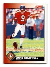 David Treadwell 1991 Score #139 Denver Broncos Centered Mint to Gem