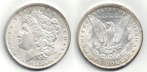 A Nice-looking, Problem Free AU to Uncirculated 1885-O Morgan Silver Dollar