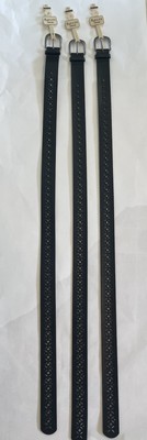 3 Belts 3 PCs NWT Woman s ROLFS BL3104-001 Black Belt, Silver Buckle - Sz L NEW