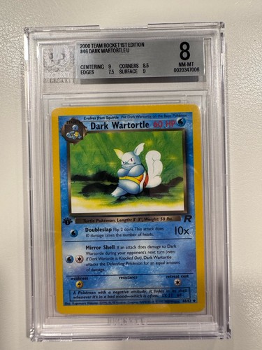 Dark Wartortle (1st Edition) graded BGS 8 for sale on eBay