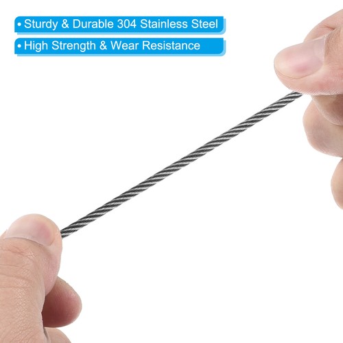 Lot De 4 Câbles De Sécurité Inox 304 Pour Projecteurs - Diamètre 1.5mm, Marque Uxcell, Neuf