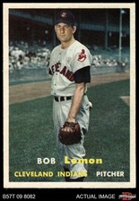 1957 Topps #120 Bob Lemon Indians HOF 7 - NM