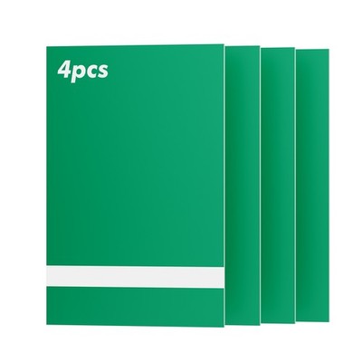 Double Color Acrylic Sheet (8'' x 12'', 200 * 300 mm, 4 Pieces)-Green/White