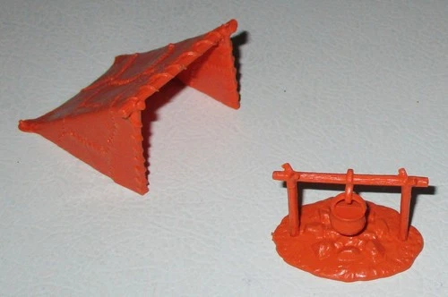 Marx 1950s-1960s IGY/Arctic Explorer Lean-to and Fire with Pot