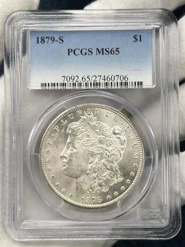 1879-S $1 Morgan Dollar PCGS MS65 San Francisco 90% Silver US Coin