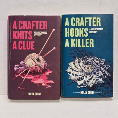 Holly Quinn Handcrafted Mystery 2 Book Set Knits a Clue Hooks a Killer Paperback