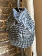 Scotch & Soda Amsterdam Couture OS Mens Houndstooth Hat Cap Wool Blend Knit Gray