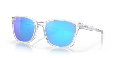 NEW Oakley OJECTOR Polished Clear PRIZM Sapphire Blue Lens Sunglass 9018-02
