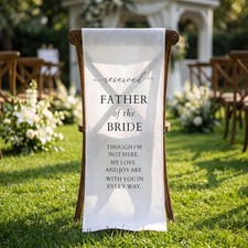 Father Wedding Memorial Reserved Chair Sign in Loving Memory of Parents Celeb