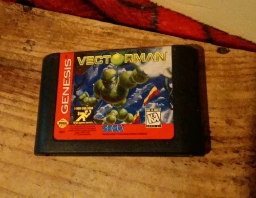 Vintage Video Game Vectorman (Sega Genesis, 1995) Original Authentic