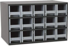 Steel Garage Storage Cabinet, Small Parts Organizer Metal Cabinet for Hardware,