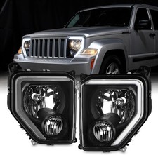 - Fit 2008 2009 2010 2011 2012 Jeep Liberty Headlights Headlamp Wled Drl Tube - Fit 2008 2009 2010 2011 2012 Jeep Liberty Headlights Headlamp Wled Drl Tube