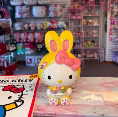  Hello Kitty Yellow Easter Bunny Ceramic 