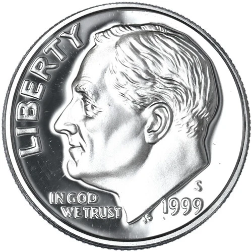 1999 S Roosevelt 90% Silver Dime DCAM GEM PROOF