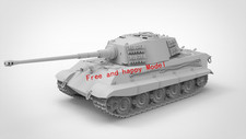 3D Printing Model 1/72 Germany Tiger King Tank Model Unpainted-