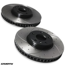 FRONT VENTILATED GROOVED/DRILLED 348mm BRAKE DISCS FOR BMW F CHASSIS 2010-2018
