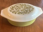 Vintage Pyrex Verde Olive Avocado Green Casserole Dish 043 1 1/2 QT