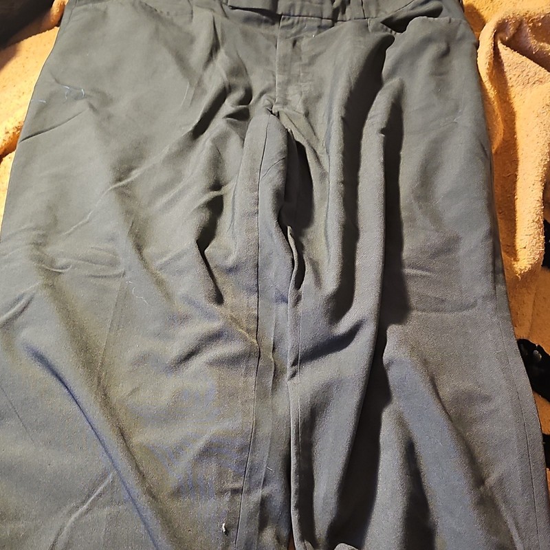 Men’s Black Solid Pleated Front Dress Pants Button Closure Waist 34..woman's?