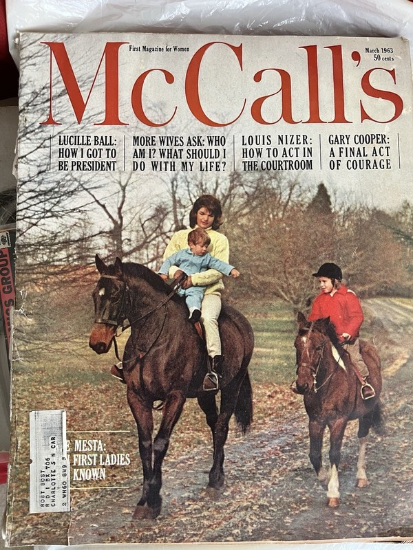 VTG McCall's Magazine March 1963 Jackie Kennedy Lucille Ball Gary Cooper Recipes