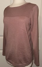 NWT Cable Gauge Blush Crew Neck Long Sleeve Pullover Sweater Size XL