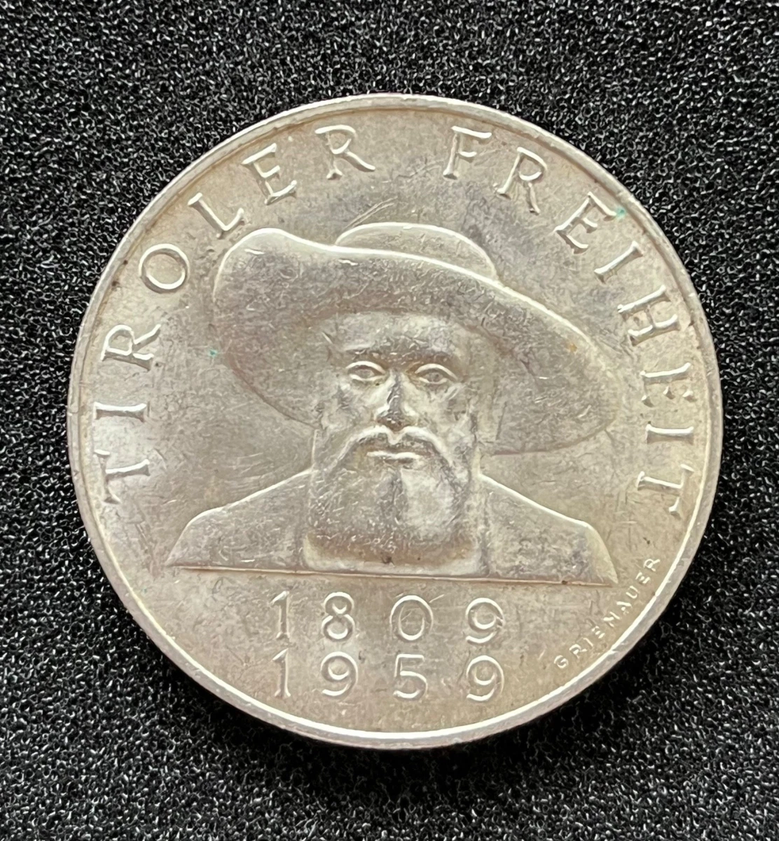 50 Schilling 900 Silber Münze Österreich 1959 VZ Tiroler Freiheit Andreas Hofer