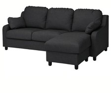 NEW COVERS for IKEA VINLIDEN 3 Seat Sofa w Chaise 504.553.90 Hillared Anthracite