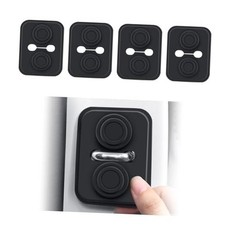 4PCS Square-Shaped Car Door Latch Cover,Silicone Car Door Strike Protector for
