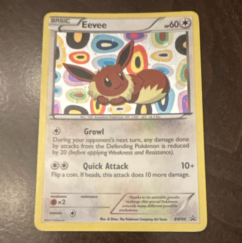 The Pokemon Company Eevee BW94 Black & White Promo Holo 60 HP English TCG