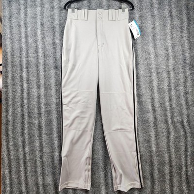 Champro Triple Crown Baseball Pants Adult Small Gray Open Bottom Black Trim