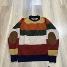 Beams Japan Wool Crewneck Multi Stripe 5G Sweater Mens Size Medium — photo 1