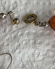 Lot Of 3: Large Vtg 925 Russian Amber P Earrings, Brooch, Necklace Set — photo 4