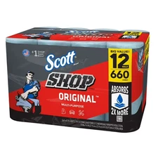 Scott Shop Rolls towels Blue Original Multi Purpose Paper 55 Sheets ROLL 12