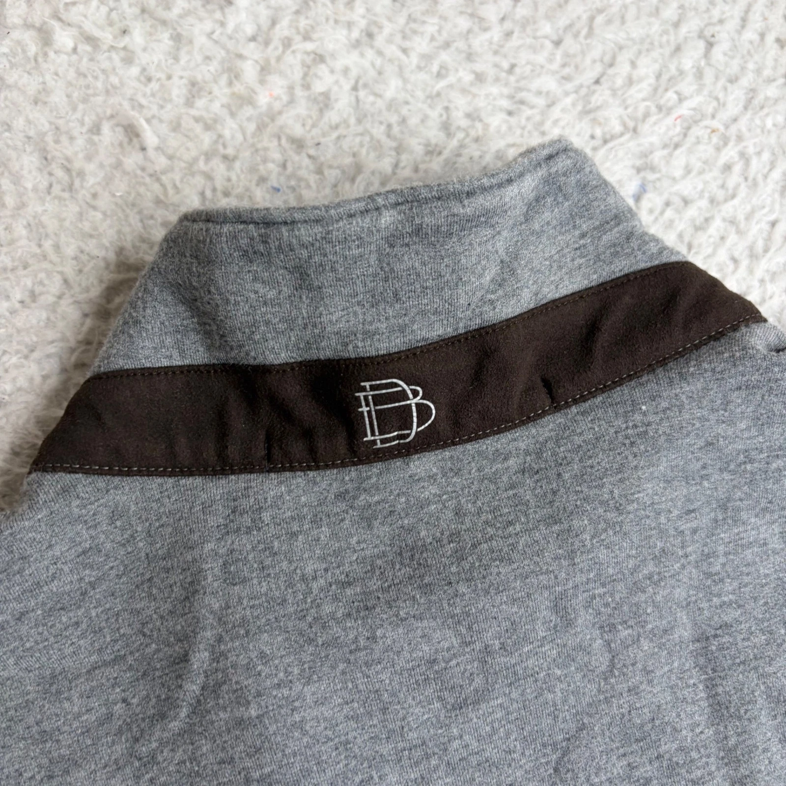 B. Draddy Mill River Club Mens Large Gray Modal Cotton Fleece Full Zip Jacket image 8