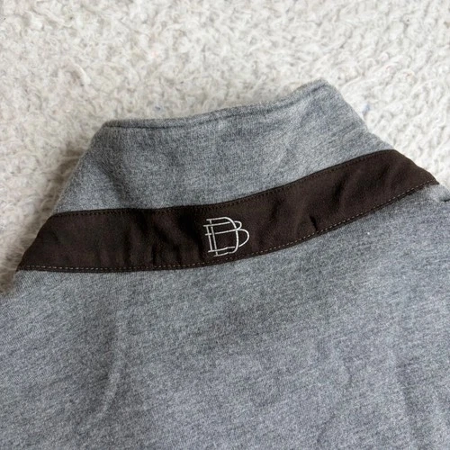 B. Draddy Mill River Club Mens Large Gray Modal Cotton Fleece Full Zip Jacket image 8