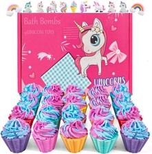 Bath Bombs for Kids with Surprise Unicorn Inside, 20 Kids Bath Bombs Gift Set, H