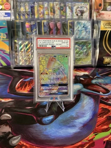 Pokemon TCG Guardians Rising Tapu Lele GX 155/145 Secret Rare Rainbow PSA 10