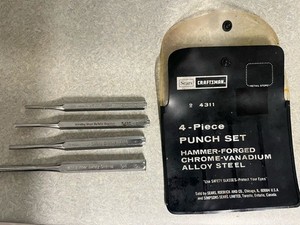 Craftsman Vintage 4 Piece Punch Set