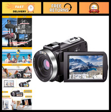 Full HD 1080P Video Camera Camcorder 24MP IR Night Vision Vlogging 16X Zoom, 3"