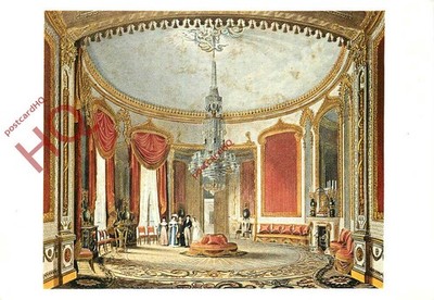 Postkarte>>Brighton, der königliche Pavillon, der Salon von John Nash Aquatinta