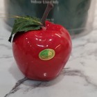 Vintage Holiday Lacquered Apple Ornaments 28pc Red/Green — photo 6